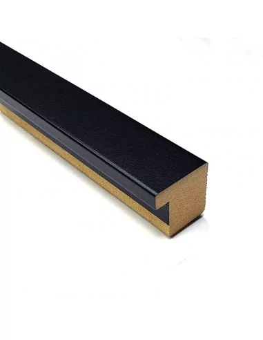 MOLDURA en DM - 30x28 mm. NEGRO MATE MOLDURA en DM - 30x28 mm. NEGRO MATE