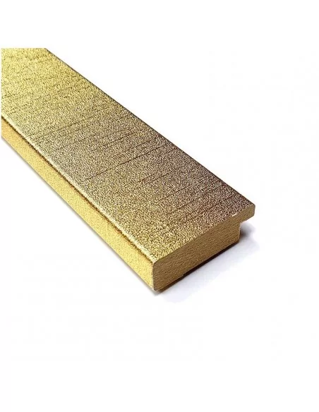 MOLDURA en DM - 40x12mm. ORO RALLADO BRILLANTE MOLDURA en DM - 40x12mm. ORO RALLADO BRILLANTE