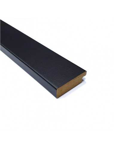 MOLDURA en DM - 40x12mm. NEGRO MATE