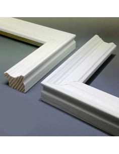 MOLDURA CLASICA 25mm BLANCO RASPADO
