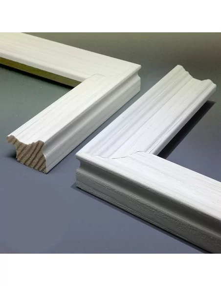 MOLDURA CLASICA 25mm BLANCO RASPADO