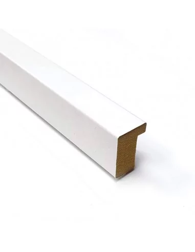 MOLDURA en DM - 19x28mm. BLANCO MATE
