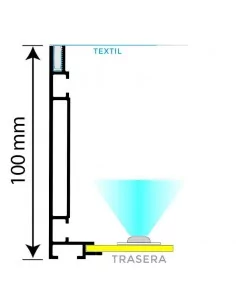 Moldura aluminio para Cajas de Luz |Perfil 51|100 mm 2