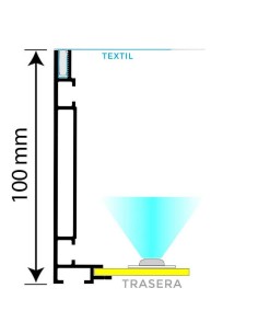 Moldura aluminio para Cajas de Luz |Perfil 51|100 mm 2