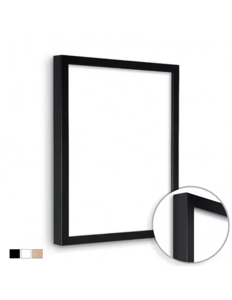MOLDURA en DM - 19x28mm. NEGRO MATE MOLDURA en DM - 19x28mm. NEGRO MATE