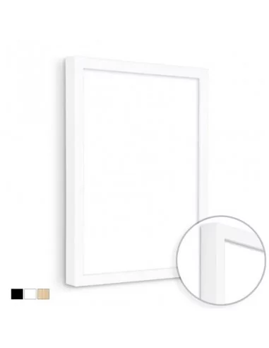 MOLDURA en DM - 19x28mm. BLANCO MATE