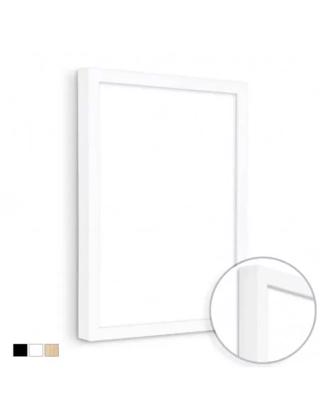MOLDURA en DM - 19x28mm. BLANCO MATE