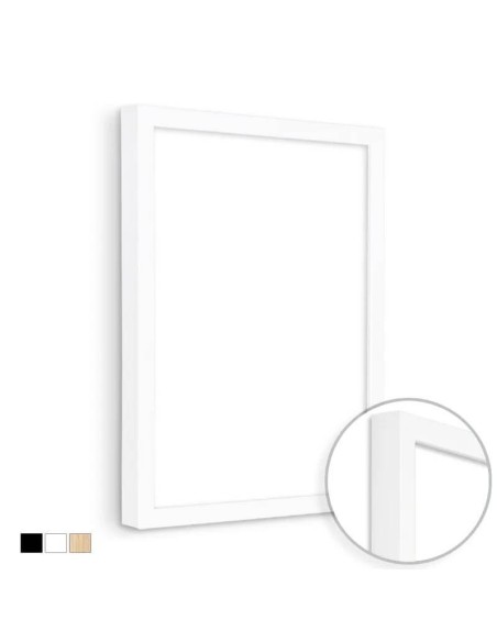 MOLDURA en DM - 19x28mm. BLANCO MATE