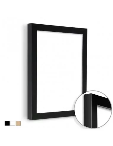 MOLDURA en DM - 30x28 mm. NEGRO MATE MOLDURA en DM - 30x28 mm. NEGRO MATE