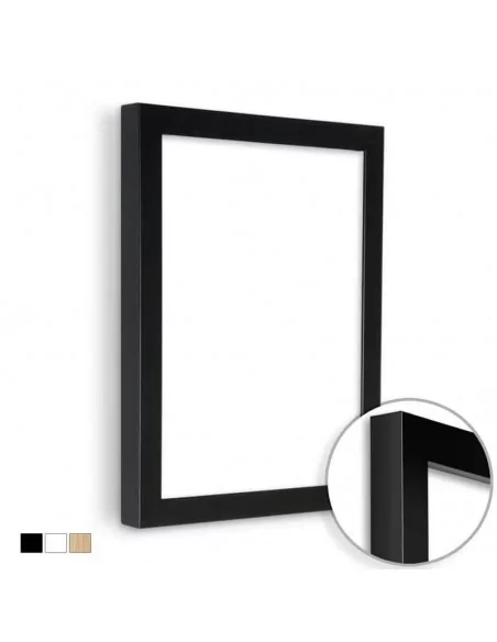 MOLDURA en DM - 30x28 mm. NEGRO MATE MOLDURA en DM - 30x28 mm. NEGRO MATE