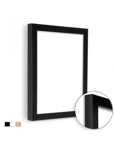 MOLDURA en DM - 18x18mm. NEGRO MATE MOLDURA en DM - 18x18mm. NEGRO MATE