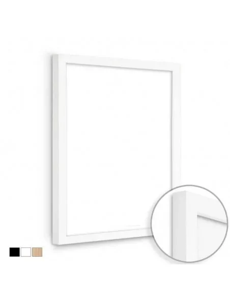 MOLDURA PARA CUADROS | 18x18mm | DM | BLANCO MATE MOLDURA PARA CUADROS | 18x18mm | DM | BLANCO MATE