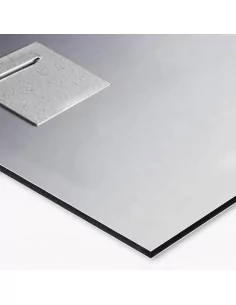 Support métallique autocollant avec languette pour Dibond et miroirs 2