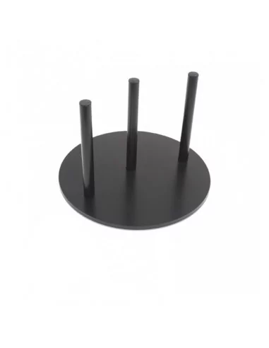 PIE BASE METÁLICO REDONDO para paneles rígidos.