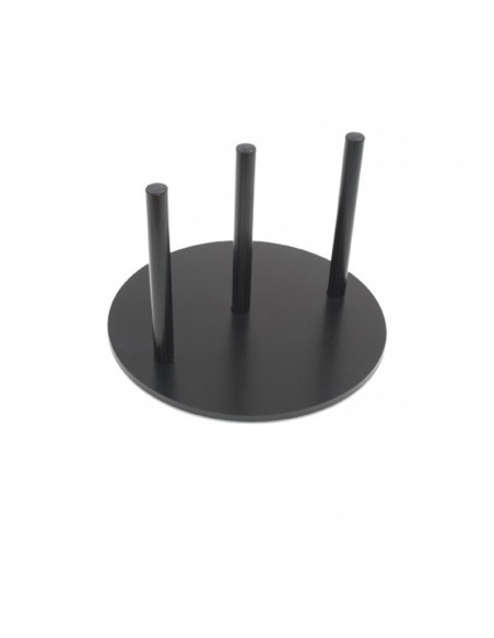 PIE BASE METÁLICO REDONDO para paneles rígidos.