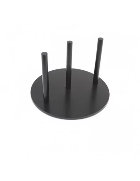 PIE BASE METÁLICO REDONDO para paneles rígidos.
