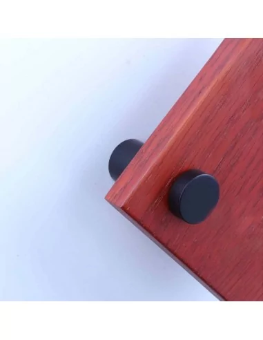 Écarteurs noir mat pour plaques en plexiglas et signalisation. Avec bouchon vissé