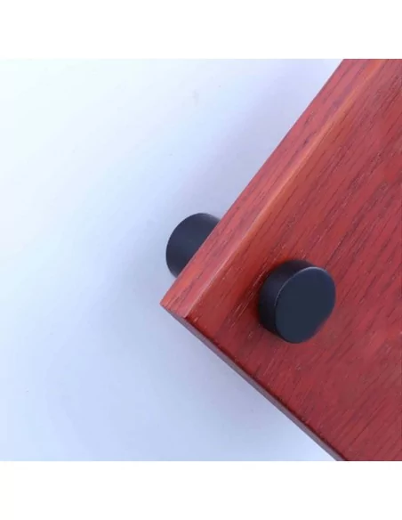Écarteurs noir mat pour plaques en plexiglas et signalisation. Avec bouchon vissé