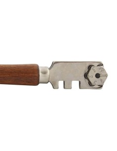CORTAVIDRIO Silberschnitt® 100.0 MANGO DE MADERA CON 6 RULINAS PARA CORTAR CRISTAL 2