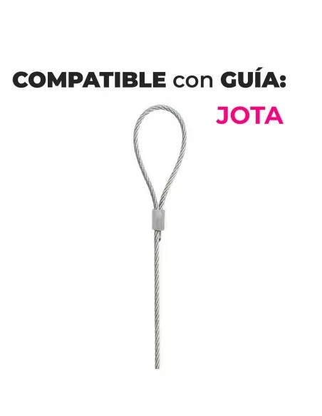 CUERDA SIRGA DE ACERO 200 cm para colgar cuadros o rótulos(Con LAZO superior)