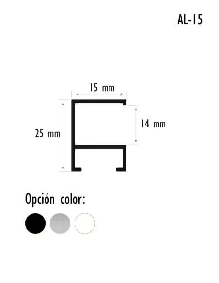 MARCO de ALUMINIO a medida. Modelo 15