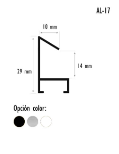 MOLDURA de ALUMINIO. Perfil 17 2