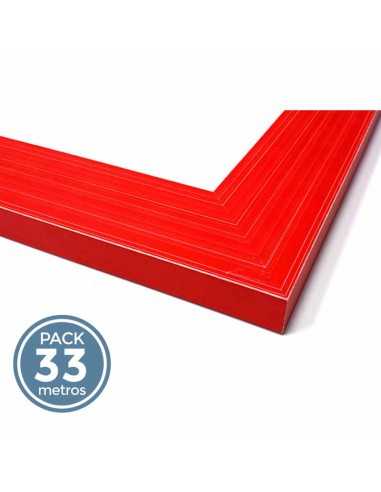 MOLDURA OUTLET PARA CUADROS. PLANA ROJA 60mm