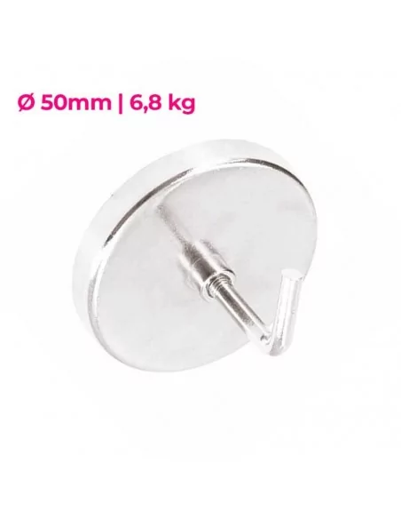 GANCHO COLGADOR MAGNETICO PARA COLGAR CUADROS | Ø 50mm | 6,8 kilos