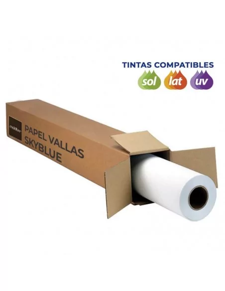 Papel para impressão digital de outdoors SKYBLUE 120g - 160 cm x 100 m Papel para impressão digital de outdoors SKYBLUE 120g - 160 cm x 100 m