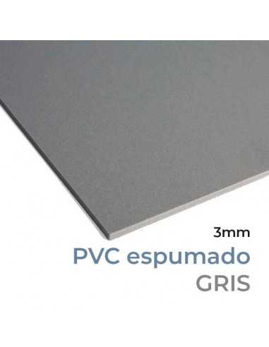 PVC FOREX® ESPUMADO 3 mm GRIS (Ral 7037). Plancha 305 x 205 cm