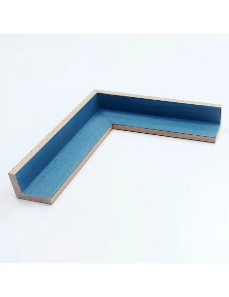 MOLDURA HAYA MACIZA CON TINTE AZUL | PARA MARCOS FLOTANTES PARA LIENZOS | 41 x 34mm.