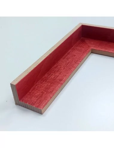 MOLDURA HAYA MACIZA CON TINTE ROJO | PARA MARCOS FLOTANTES PARA LIENZOS | 41 x 34mm. MOLDURA HAYA MACIZA CON TINTE ROJO | PARA MARCOS FLOTANTES PARA LIENZOS | 41 x 34mm.