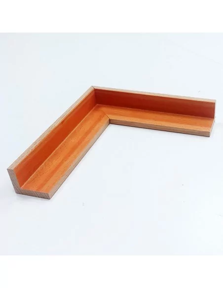 MOLDURA HAYA MACIZA CON TINTE NARANJA | PARA MARCOS FLOTANTES PARA LIENZOS | 41 x 34mm.