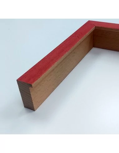MOLDURA HAYA MACIZA WITH TINTE ROJO. Pour les tables de TYPE de BAQUETON 21X43mm.