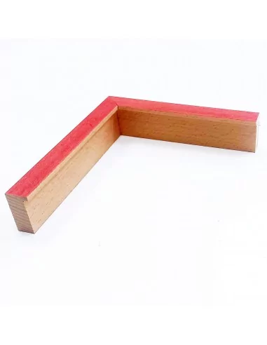 MOLDURA HAYA MACIZA WITH TINTE ROJO. Pour les tables de TYPE de BAQUETON 21X43mm.