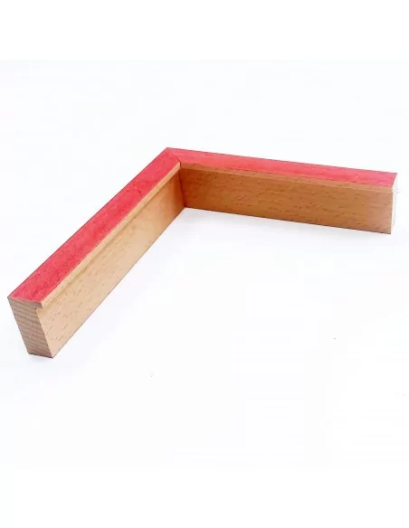 MOLDURA HAYA MACIZA WITH TINTE ROJO. Pour les tables de TYPE de BAQUETON 21X43mm.