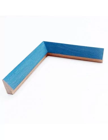 MOLDURA HAYA MACIZA CON TINTE AZUL. PARA CUADROS TIPO PIRAMIDE 20X40mm.