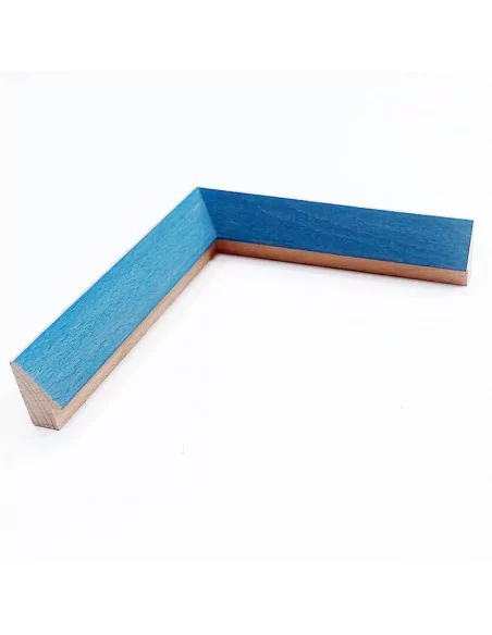 MOLDURA HAYA MACIZA CON TINTE AZUL. PARA CUADROS TIPO PIRAMIDE 20X40mm.