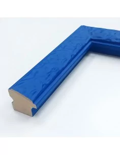 CADRE GRAVÉ BLEU / POUR PHOTOS 36X34mm.