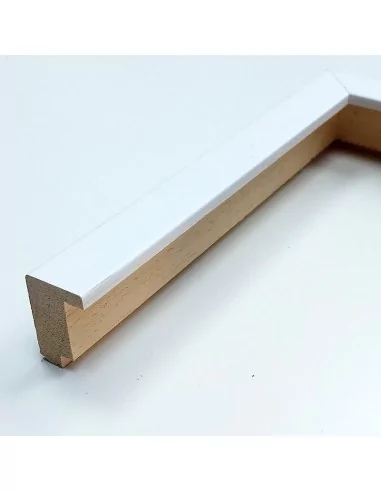 MOLDURA AYOUS DOBLE GALCE BLANCA. PARA CUADROS TIPO VITRINA 21X32 mm.