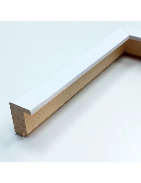 MOLDURA AYOUS DOBLE GALCE BLANCA. PARA CUADROS TIPO VITRINA 21X32 mm.