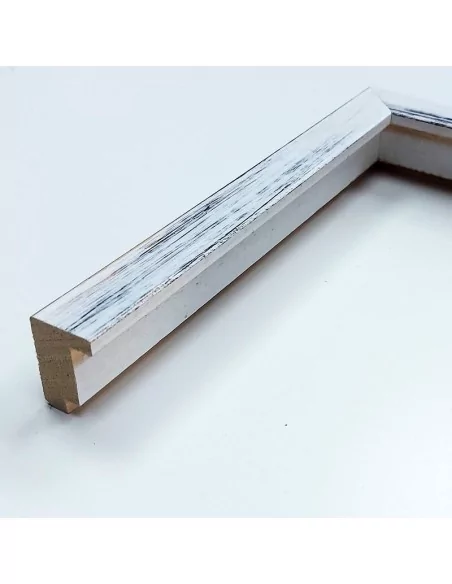 MOLDURA AYOUS DOBLE GALCE ARTESANIA BLANCA. PARA CUADROS TIPO VITRINA 21X32 mm.