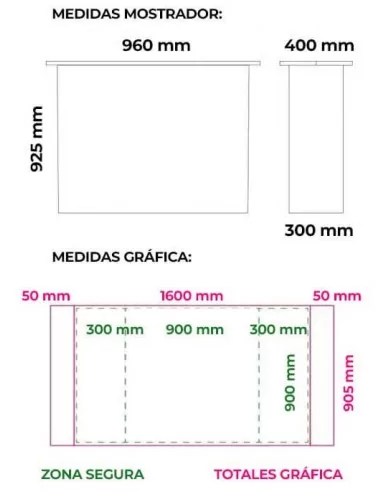 MOSTRADOR PUBLICITARIO PLEGABLE | COUNTER TEXTIL | DOS ESTANTES | CON BOLSA TRANSPORTE MOSTRADOR PUBLICITARIO PLEGABLE | COUNTER TEXTIL | DOS ESTANTES | CON BOLSA TRANSPORTE