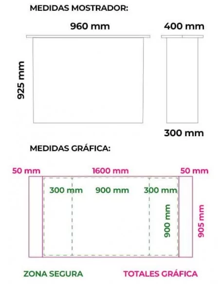 MOSTRADOR PUBLICITARIO PLEGABLE | COUNTER TEXTIL | DOS ESTANTES | CON BOLSA TRANSPORTE MOSTRADOR PUBLICITARIO PLEGABLE | COUNTER TEXTIL | DOS ESTANTES | CON BOLSA TRANSPORTE
