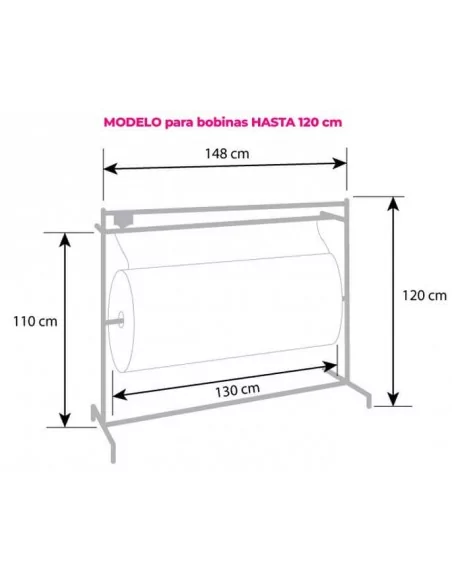 PORTA BOBINAS HORIZONTAL PARA PLASTICO DE BURBUJAS | CON SISTEMA DE CORTE PORTA BOBINAS HORIZONTAL PARA PLASTICO DE BURBUJAS | CON SISTEMA DE CORTE