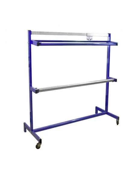 Support de rouleau horizontal pour bobines de plastique à bulles