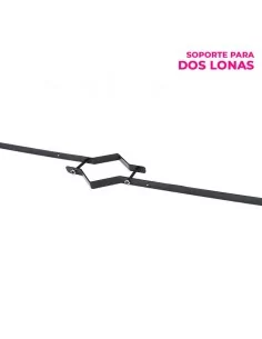 Soporte metálico doble homologado para banderolas de lona en farolas 2