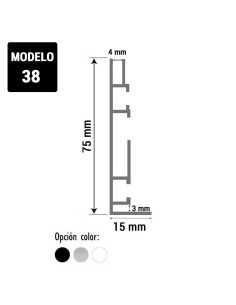 MARCO de ALUMINIO a medida. Modelo 38 2