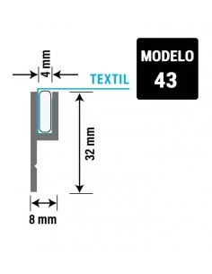 MOLDURA DE ALUMINIO PARA FABRICAR CAJAS DE LUZ | PERFIL Nº43 | PARA ENCASTRAR EN HUECOS DE PAREDES Y MUEBLES 2