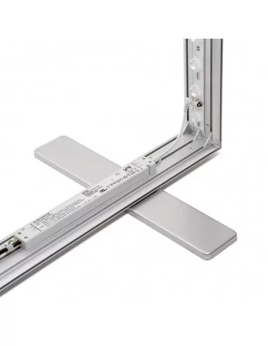 Caisson lumineux démontable Easy Click Led double face argent Caisson lumineux démontable Easy Click Led double face argent